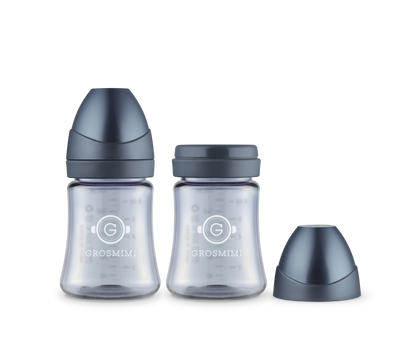 TwinPack 200mL Dark-Series Feeding Bottle (No Teats)