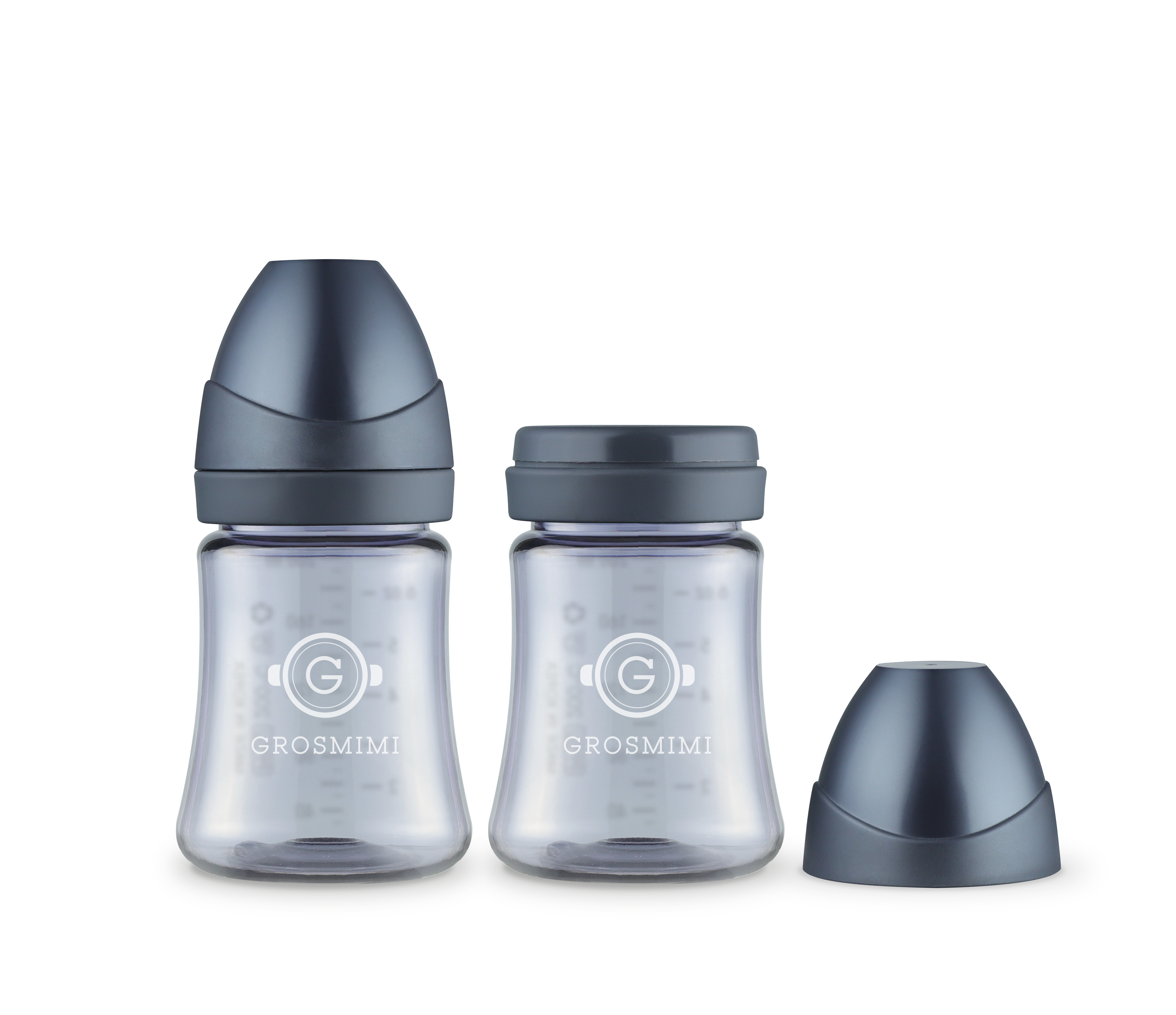 TwinPack 200mL Dark-Series Feeding Bottle (No Teats)
