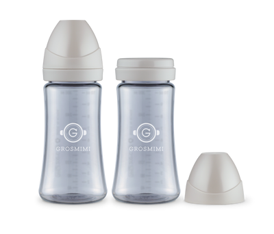 TwinPack 300mL Dark-Series Feeding Bottle (No Teats)