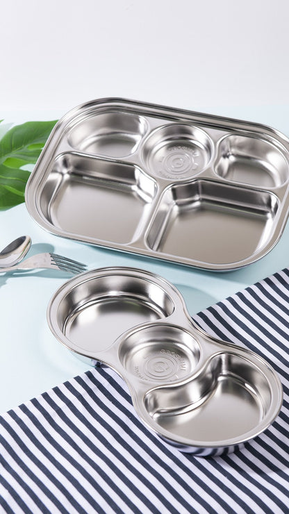 Stainless Steel Food Tray (3 Compartments)