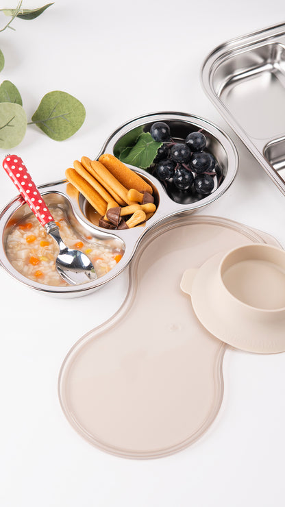 Stainless Steel Food Tray (3 Compartments)