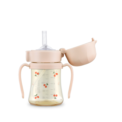 PPSU Cherrish Straw Cup 2.0 - Sweet Peach (200mL/300mL)