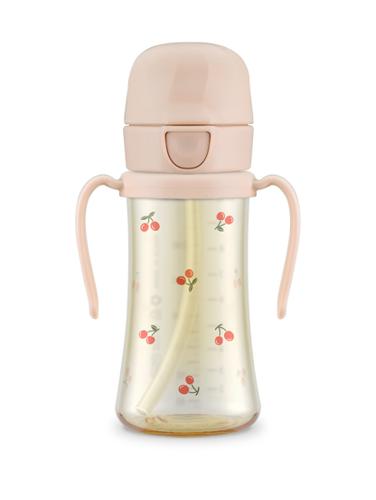 PPSU Cherrish Straw Cup 2.0 - Sweet Peach (200mL/300mL)