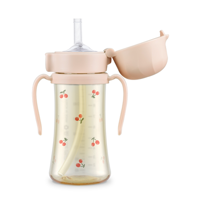 PPSU Cherrish Straw Cup 2.0 - Sweet Peach (200mL/300mL)