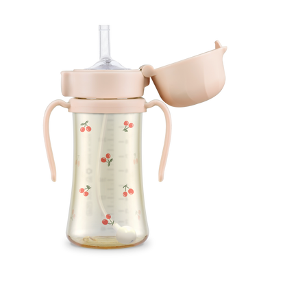 PPSU Cherrish Straw Cup 2.0 - Sweet Peach (200mL/300mL)