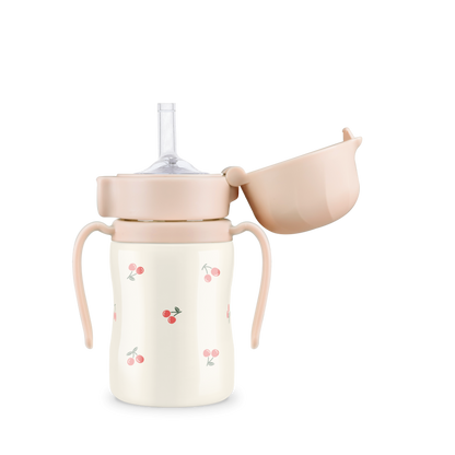 Stainless Cherrish SweetPeach Straw Cup (200mL/300mL)