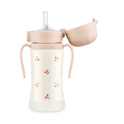 Stainless Cherrish SweetPeach Straw Cup (200mL/300mL)