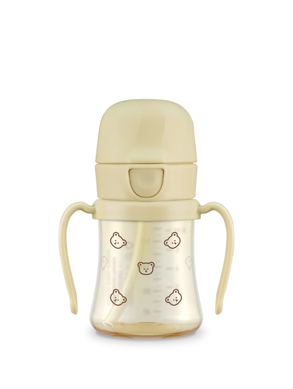 PPSU Dotgom Straw Cup 2.0 - Butter (200mL/300mL)