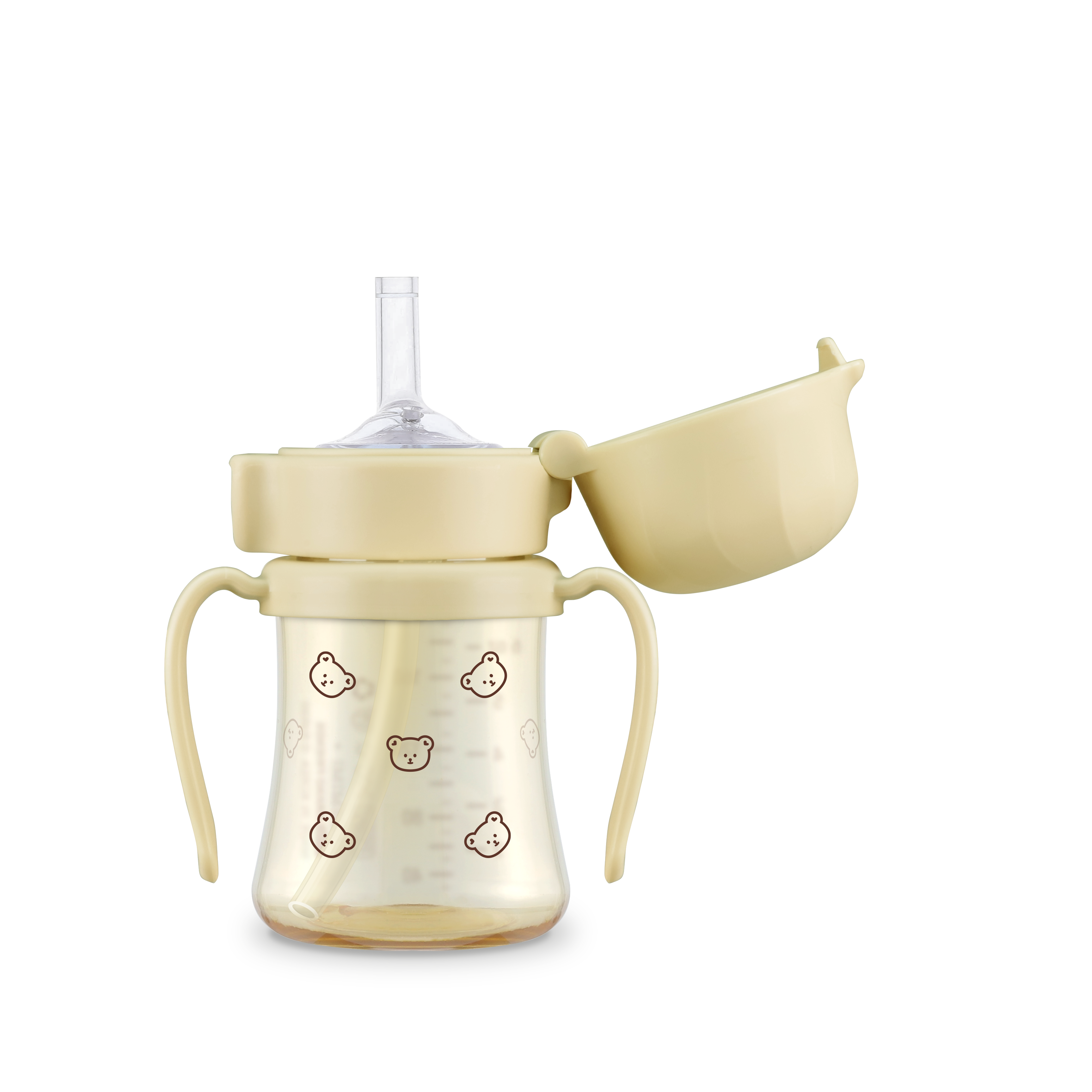 PPSU Dotgom Straw Cup 2.0 - Butter (200mL/300mL)