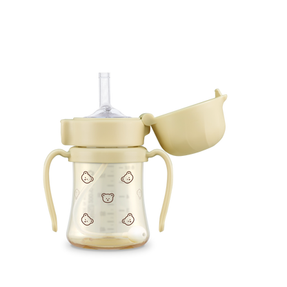 PPSU Dotgom Straw Cup 2.0 - Butter (200mL/300mL)