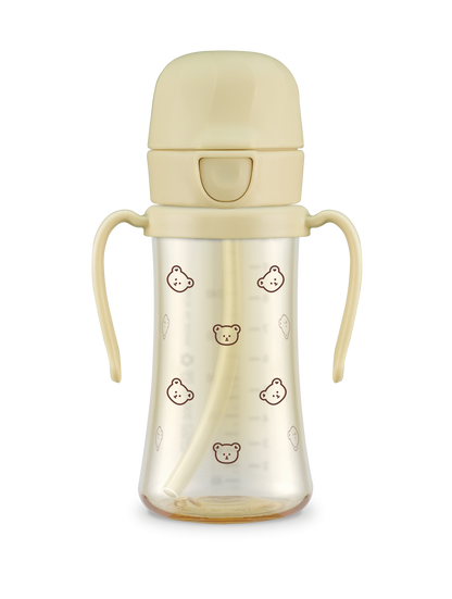 PPSU Dotgom Straw Cup 2.0 - Butter (200mL/300mL)