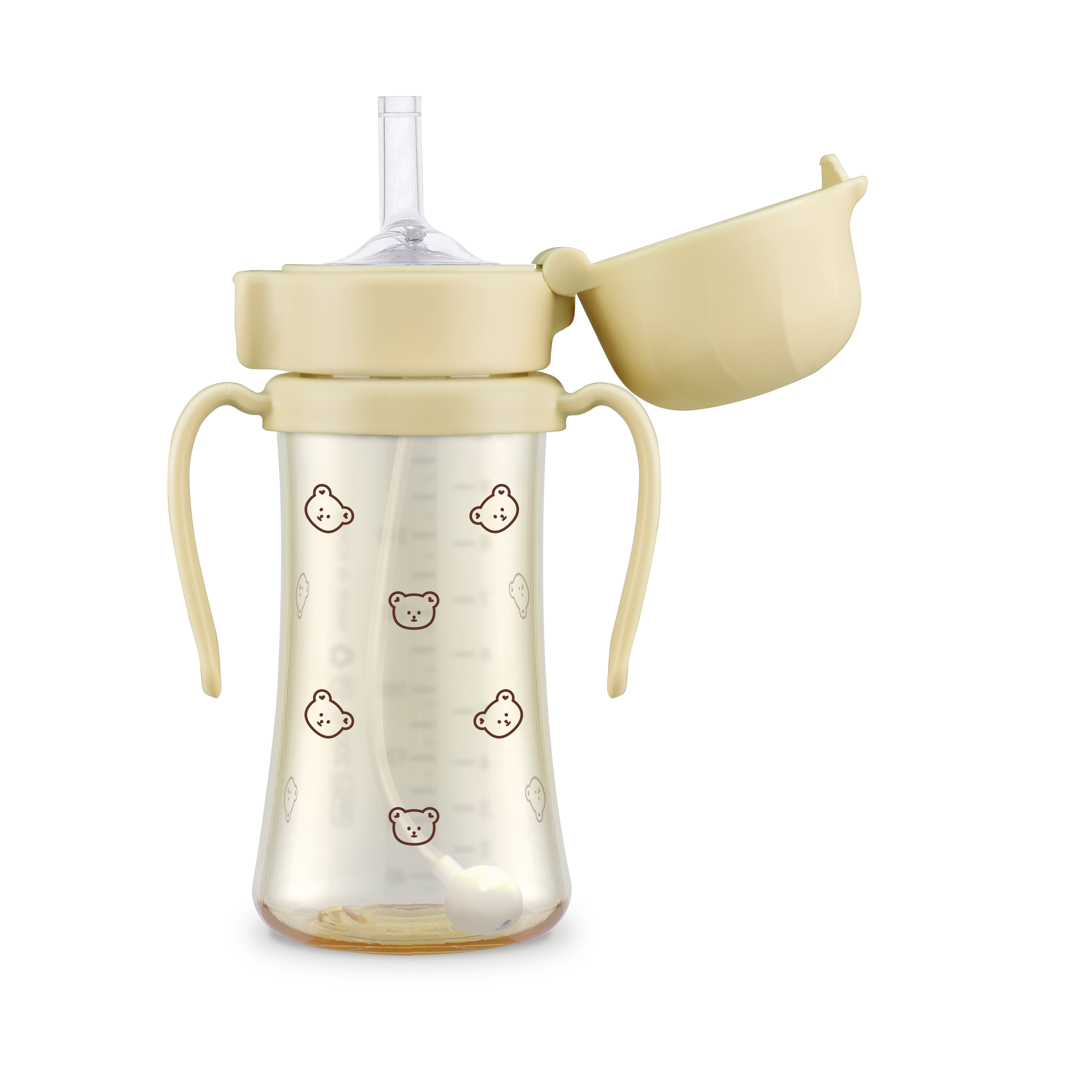 PPSU Dotgom Straw Cup 2.0 - Butter (200mL/300mL)