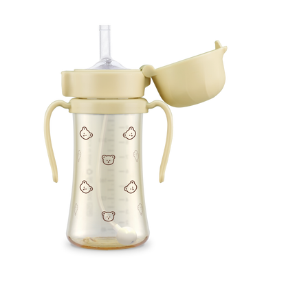 PPSU Dotgom Straw Cup 2.0 - Butter (200mL/300mL)