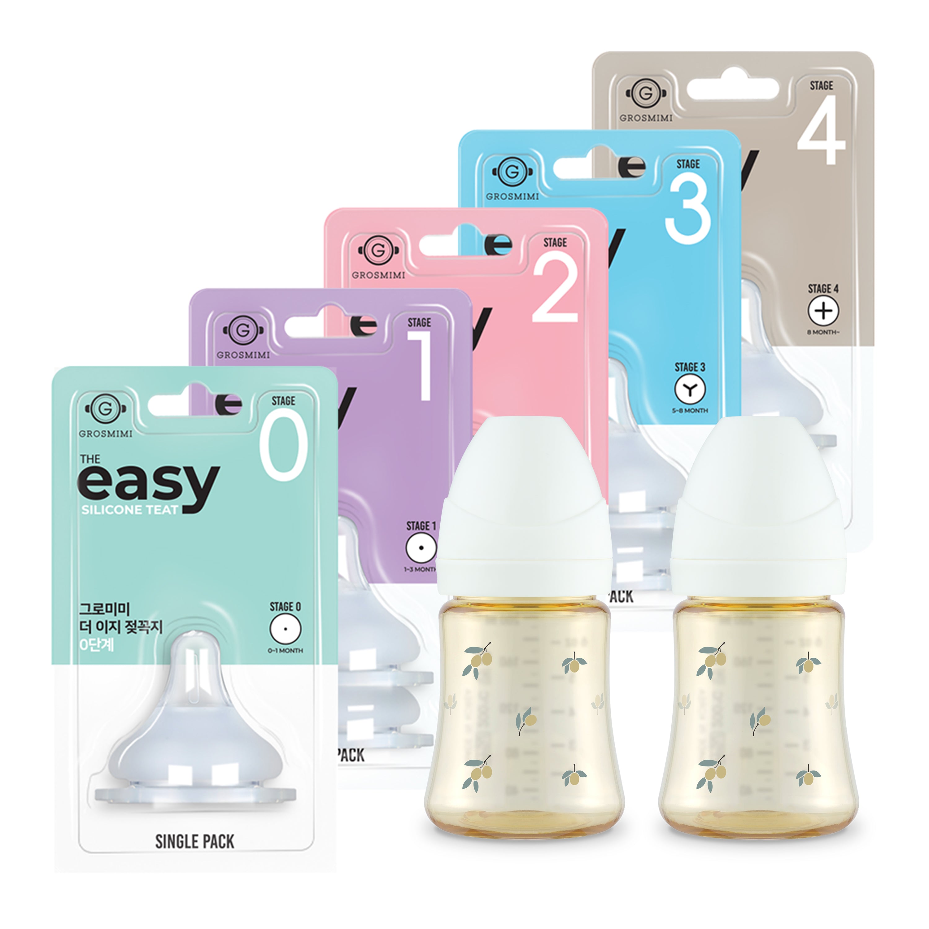 Grosmimi “Hello World” 200mL Newborn Starter Set