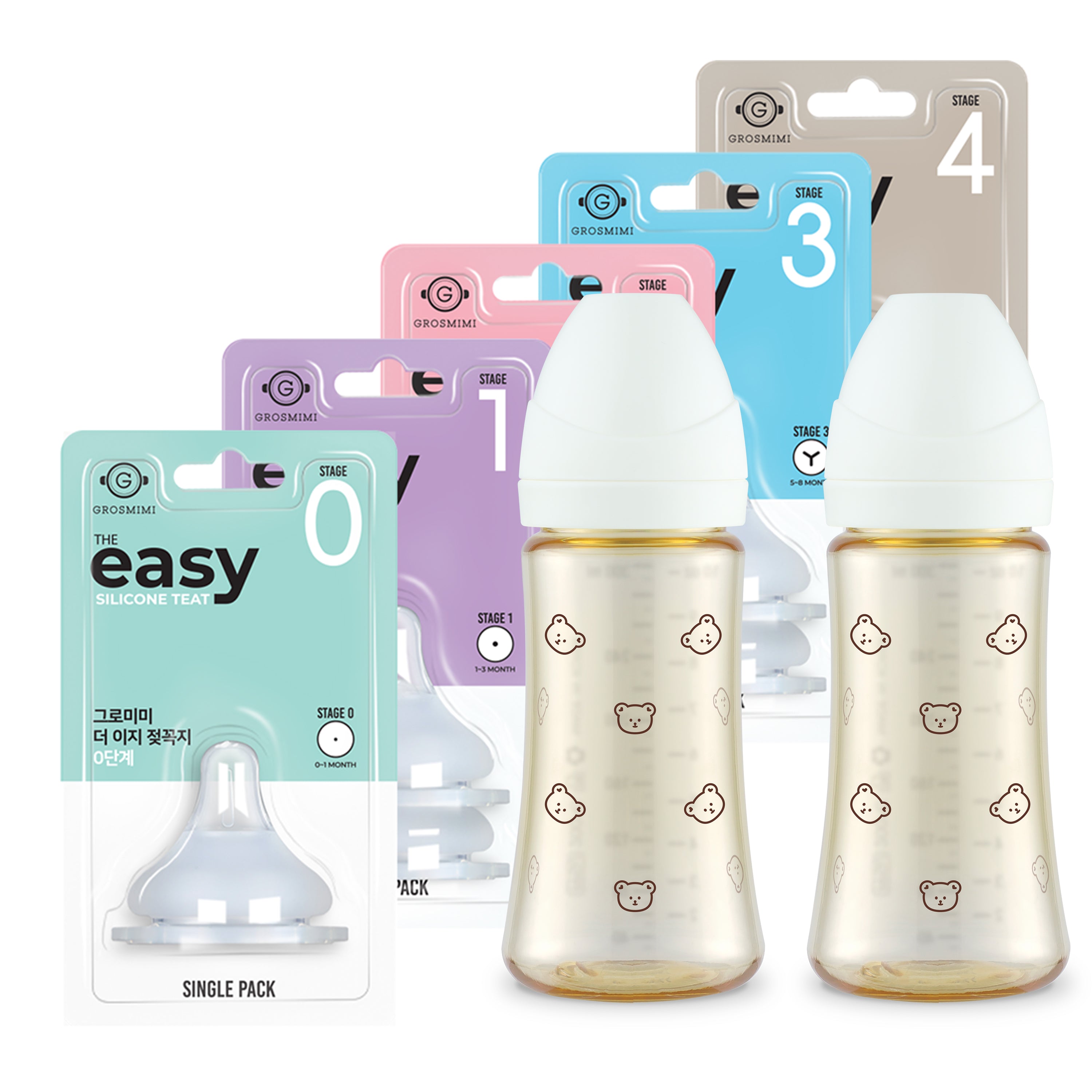 Grosmimi “Hello World” 300mL Newborn Starter Set