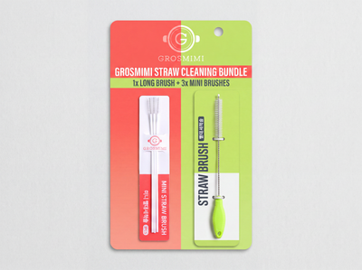 Straw Brush Bundle (1x Long Brush + 3x Mini Brushes)