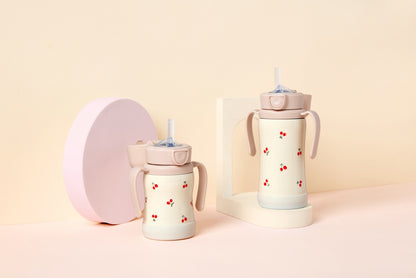 Stainless Cherrish SweetPeach Straw Cup (200mL/300mL)