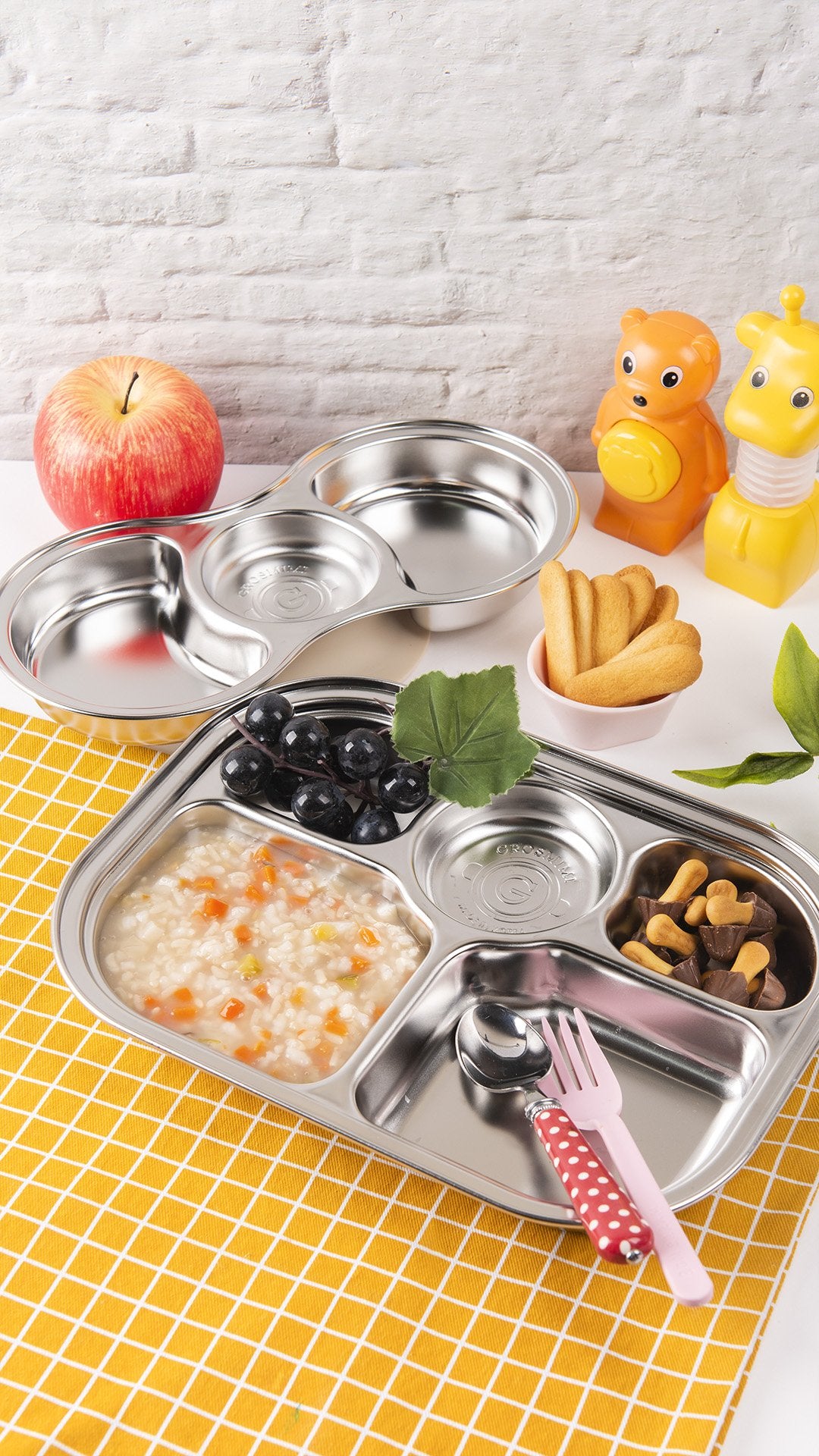 Stainless Steel Food Tray (5 Compartments)