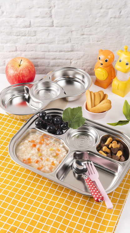Stainless Steel Food Tray (5 Compartments)