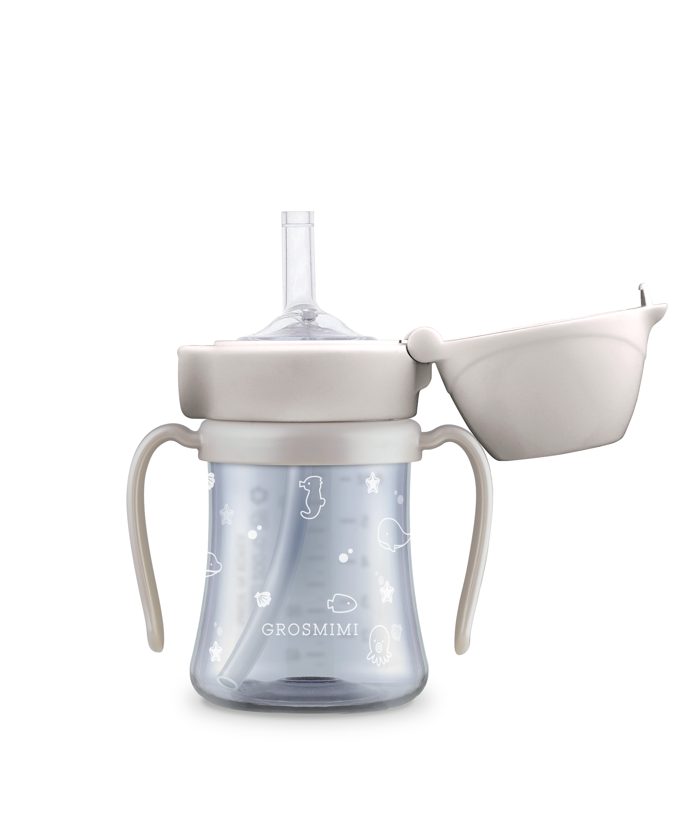 PPSU Ocean Beige Straw Cup (200mL/300mL)