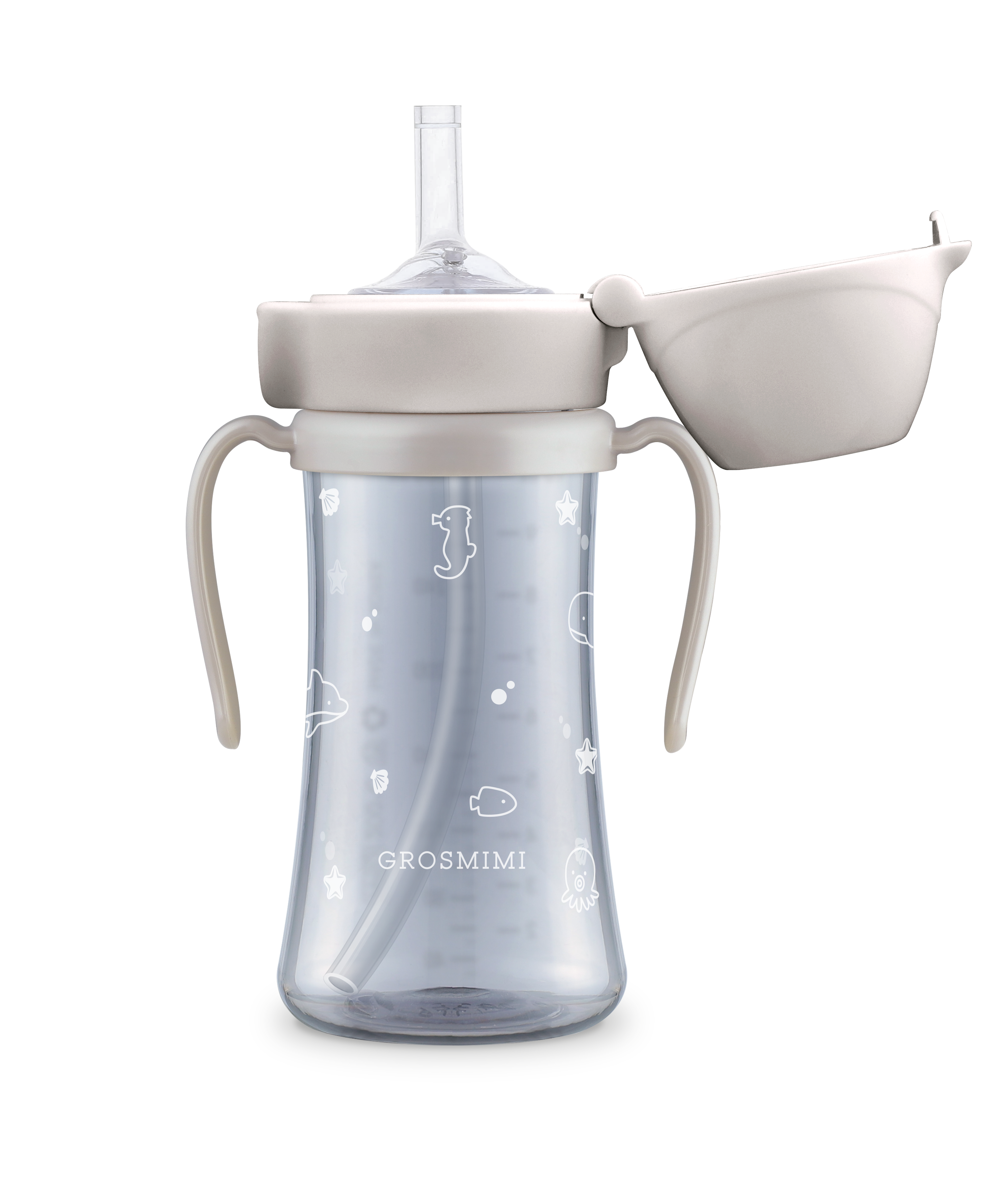 PPSU Ocean Beige Straw Cup (200mL/300mL)