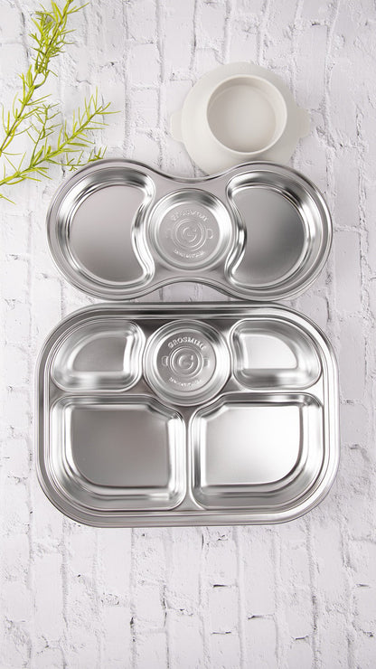 Stainless Steel Food Tray (5 Compartments)