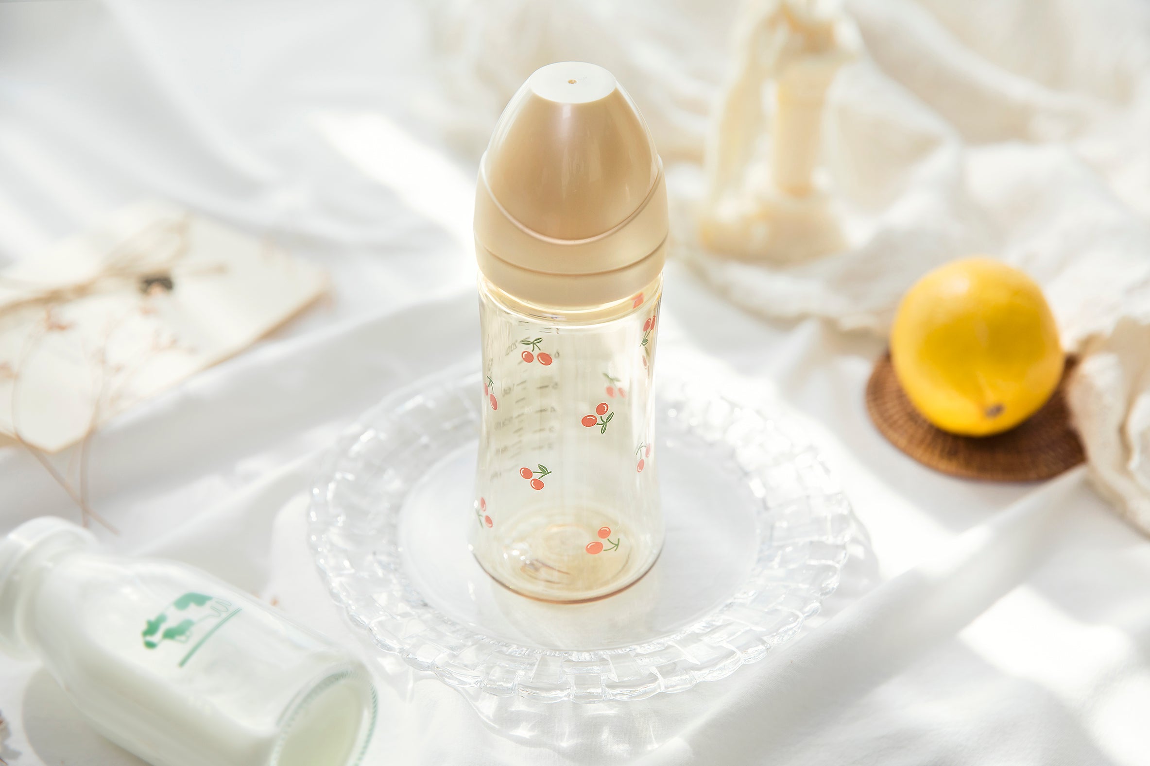 [Clearance] Cherrish Feeding Bottle Single Pack with Teat (Stage 1 / Stage 2)