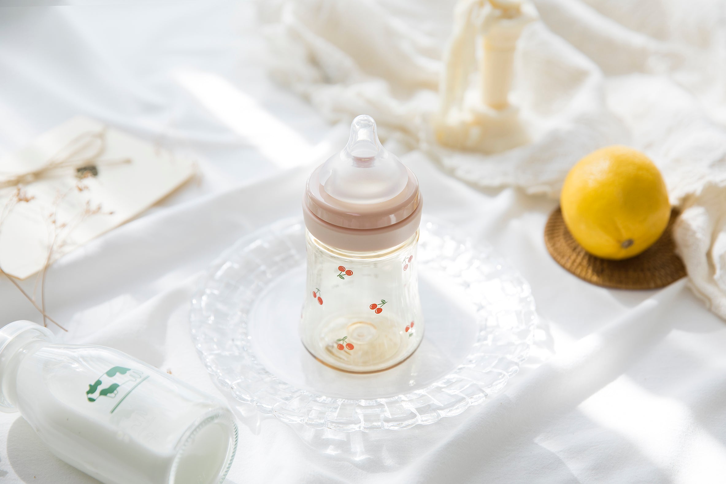 [Clearance] Cherrish Feeding Bottle Single Pack with Teat (Stage 1 / Stage 2)