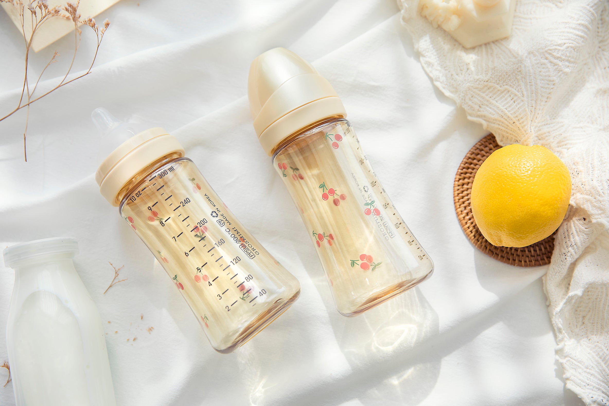 [Clearance] Cherrish Feeding Bottle Single Pack with Teat (Stage 1 / Stage 2)