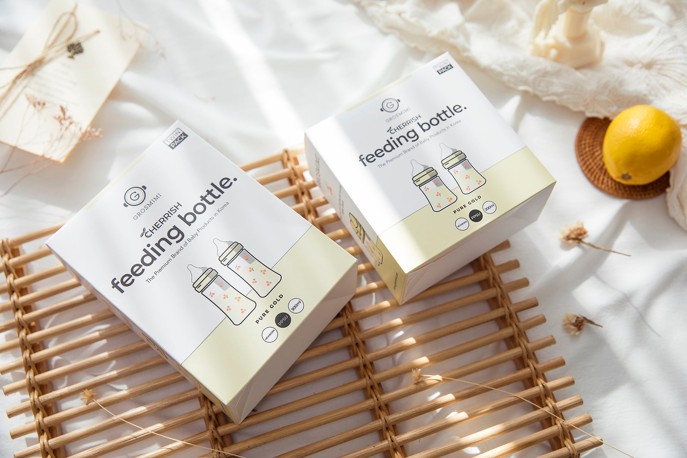 [Clearance] Cherrish Feeding Bottle Single Pack with Teat (Stage 1 / Stage 2)