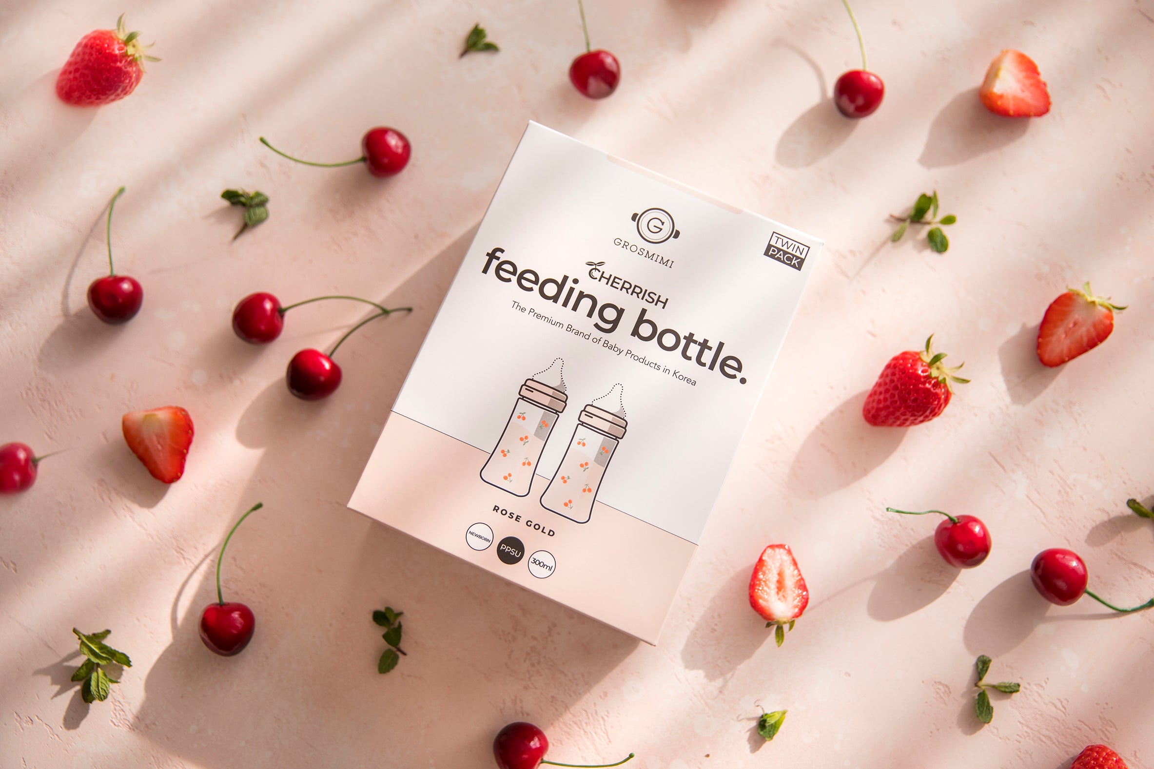 [Clearance] Cherrish Feeding Bottle Single Pack with Teat (Stage 1 / Stage 2)