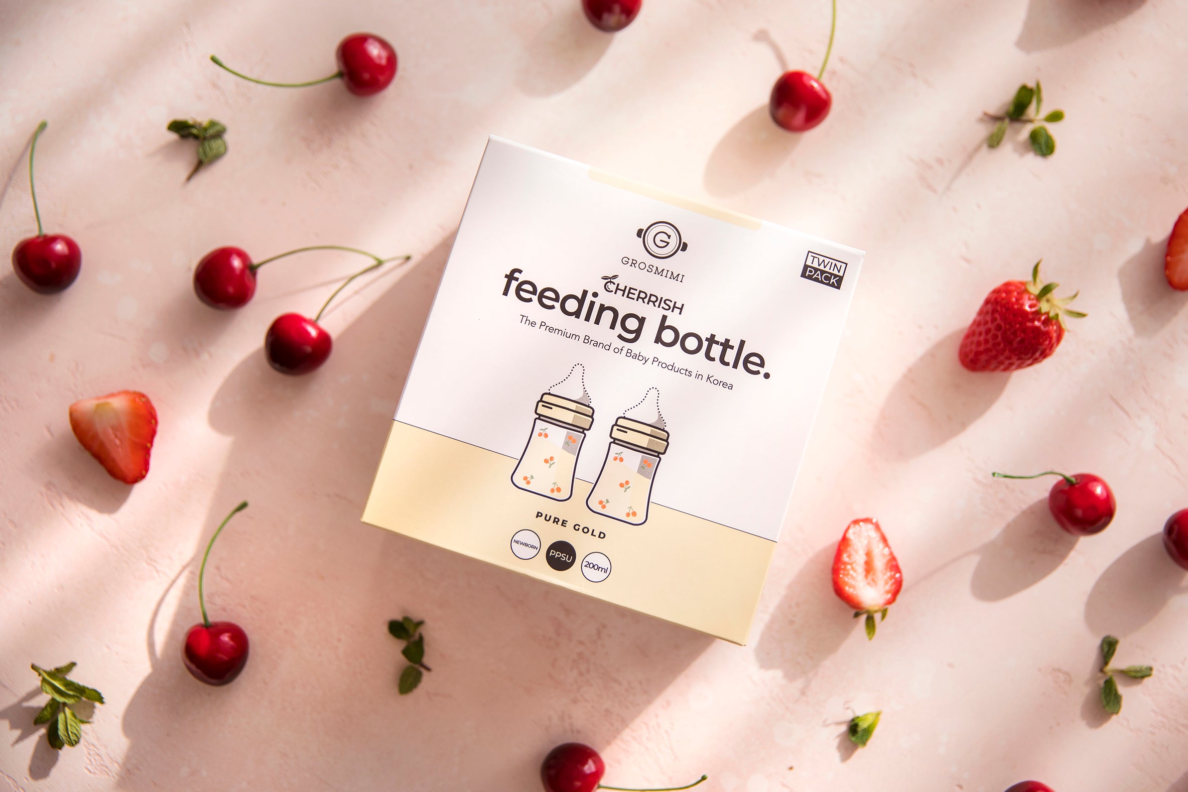 [Clearance] Cherrish Feeding Bottle Single Pack with Teat (Stage 1 / Stage 2)