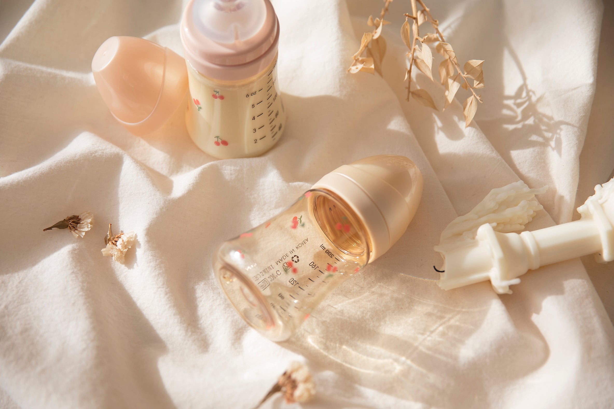 [Clearance] Cherrish Feeding Bottle Single Pack with Teat (Stage 1 / Stage 2)